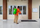 Gedung MTsN 1 Kota Gorontalo disemprot Disinfektan Oleh Baznas Kota