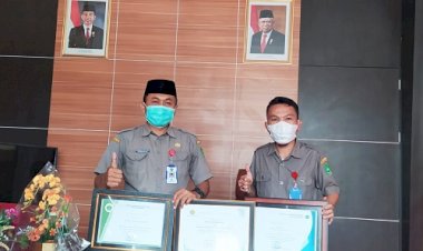 Kepala Madrasah dan Kaur TU MTsN 1 Kota Bersyukur Raih Sejumlah Penghargaan