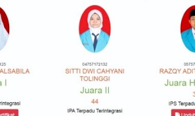 Dua Dari Tiga Siswa MTsN 1 Kota Lolos Ajang KSM Tingkat Provinsi
