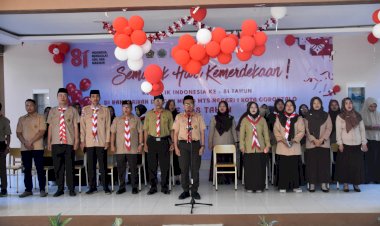 MTsN 1 Kota Gorontalo Gelar Upacara Peringatan Hari Pramuka ke-65